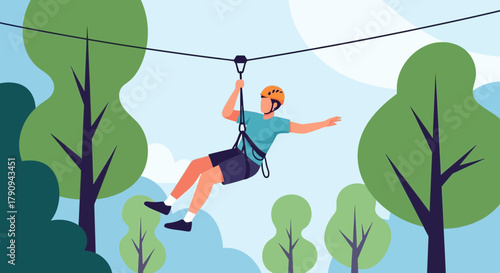 Thrilling Adventure: Zip-Lining Through Forest, Experience Excitement and New Heights