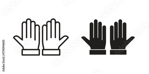 Foto Gloves icon Illustrations, thin line symbol - editable stroke