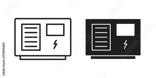 Quadro su tela Generator icon Illustrations, thin line symbol - editable stroke