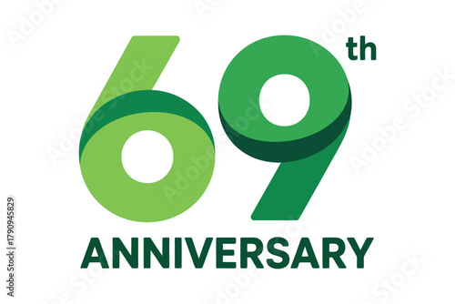 The 69th Anniversary logo is displayed prominently in green on a white background.