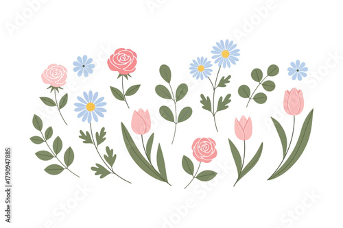 A new bouquet of flowers vector illustration design 