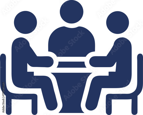 Business people office icons including person in wheelchair illustration