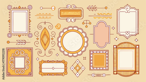 Εκτύπωση καμβά Illustration of a building divided into distinct sections, highlighting diverse architectural features