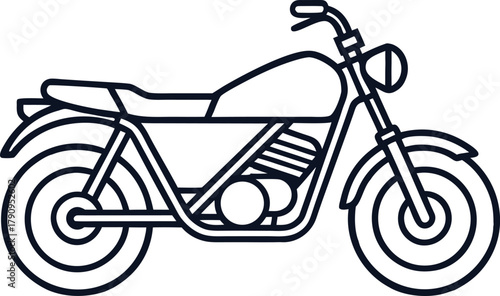 set of motorcycles and bicycles vector illustration with various models and colors