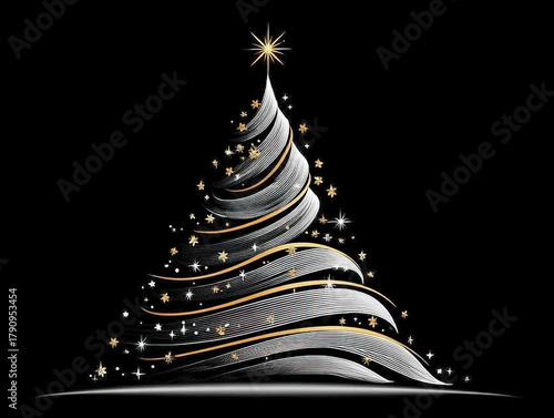 a Christmas tree silhouette...