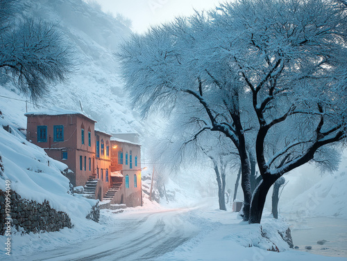 atlas mountains in the snow