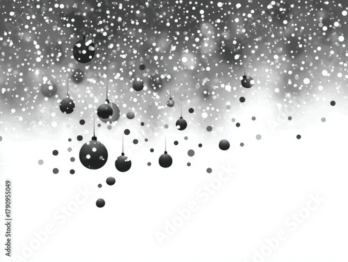 Falling snow on transparent...