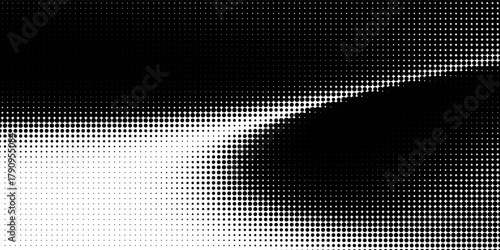 Futuristic digital wave with dots. Dark cyberspace. Abstract music background. Big data visualisation with particle flow. 3d rendering.