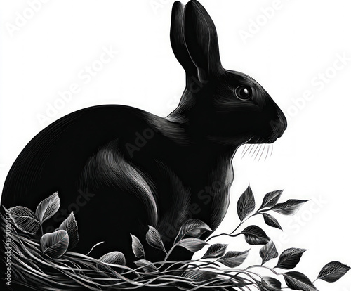 easter silhouette , black a...