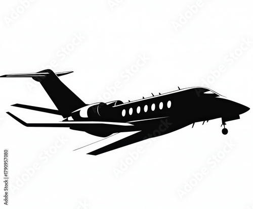 jet silhouette , black and ...
