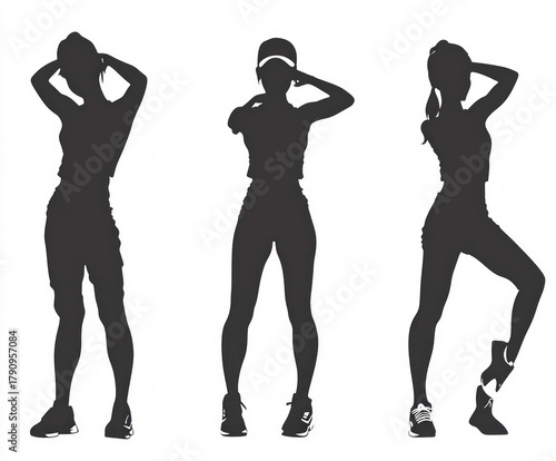 female sports silhouette , ...
