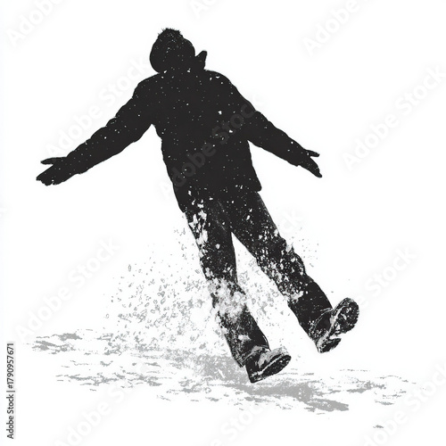 Beautiful Snow angel silhou...