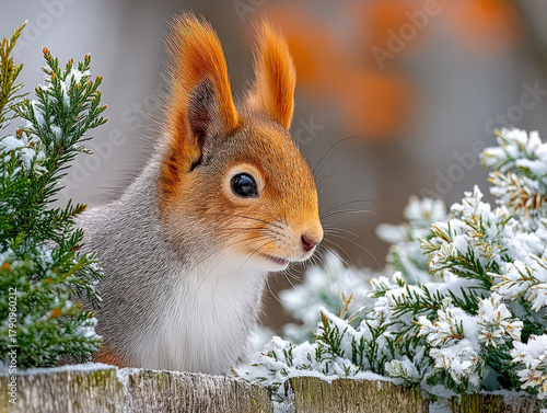 Squirrel in the snow