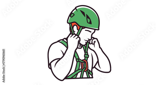 Silhouette Of A Climber Preparing Equipment For Safety And Adventure