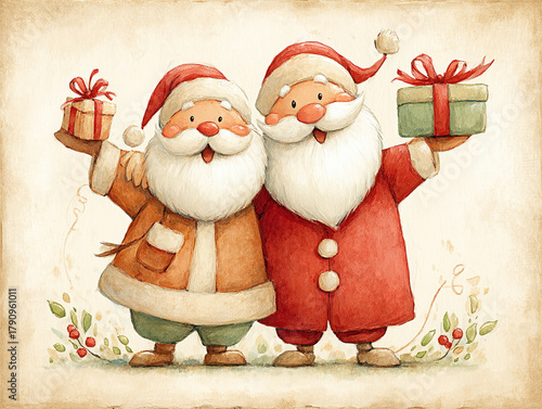 vintage Christmas gift tag