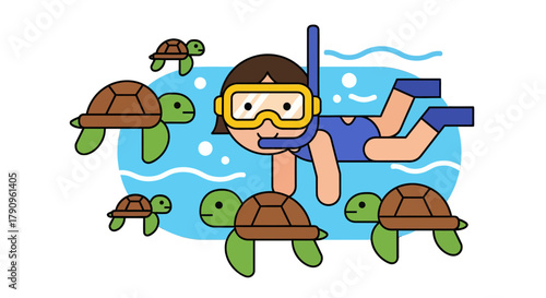 Snorkeling With Playful Sea Turtles In A Vivid Underwater Paradise