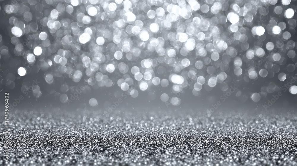 Fototapeta premium silver glitter bokeh background