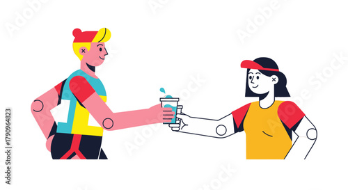 Runner Hydration: Animated Delivery Of Refreshment For Optimal Athletic Performance