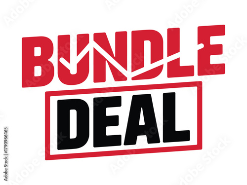 The words BUNDLE DEAL are displayed in large, bold, red and black lettering against a white background, indicating a special offer.