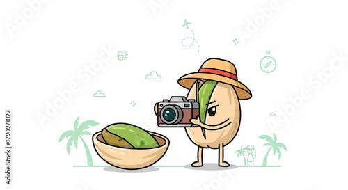 Pistachio Photographer Captures a Delicious Moment with Bowl of Pistachios and Adventure