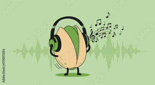 Pistachio Embraces Music: Delightful Audio Experience And Melodic Artistic Representation