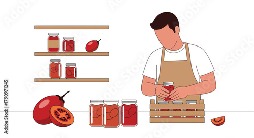 Preserving Delicious Fruits into Jars, Food Preparation for Culinary Purposes and Food Storage