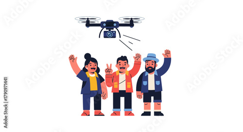 People Welcome Modern Drone Technology, A New Adventure Starts Today with Friends