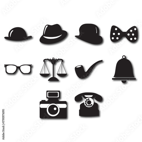 set of hats and accessories