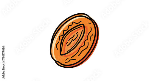 Orange Fruit Slice Isolated Against Black: A Fresh And Artistic Digital Illustration