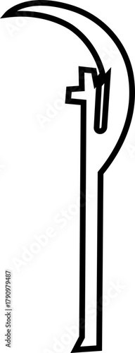 Weapon Icon Axe, Pickaxe, Halberd, Battle Axe, Spear, and War Tool Symbol Ancient and Modern Blade, Metal Armory, and Combat Equipment Vector in Black Color Line Style