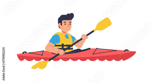 Kayak Adventure With A Person Ready To Explore The Water And Enjoy The Outdoors