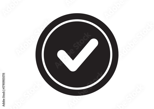 Certified glyph icon, Certified glyph silhouette vector