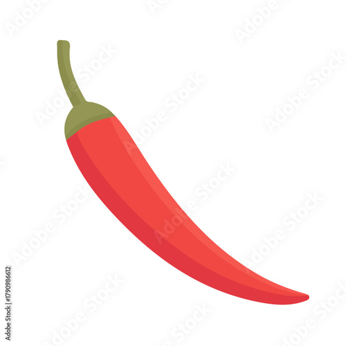 An Icon illustration, chili pepper Collections isolated on a white background, vector, simple flat 2D icon, minimalist design, EPS, simple illustration