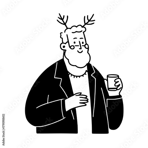 Christmas Vibe Doodle Illustration