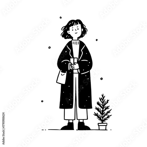 Christmas Vibe Doodle Illustration