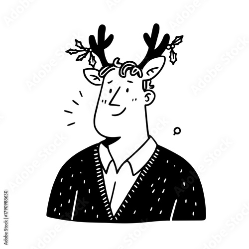 Christmas Vibe Doodle Illustration