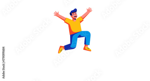 Joyful Person Celebrating Success with Arms Raised Displaying Pure Happiness on Black Backdrop