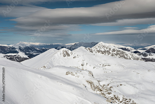 Snow-capped Apennine mountains, Abruzzo Lazio and Molise national park