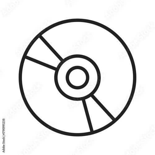 Simple outline drawing of a cd