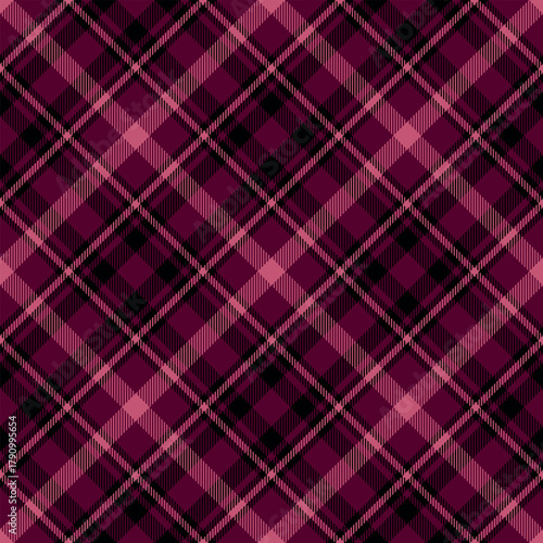 Seamless burgundy color check  pattern.Repeating patern plaid. Checkered design for prints.Repeated tartan fabric.Vector scottish fabriс. Ekose texture.Madras flannel.Checker line.Stripe gingham.

