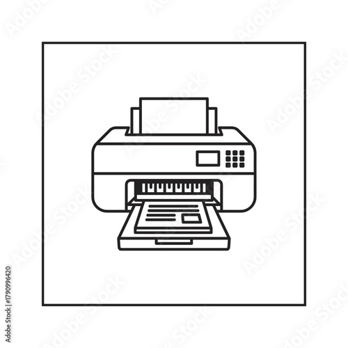 Printer with paper output