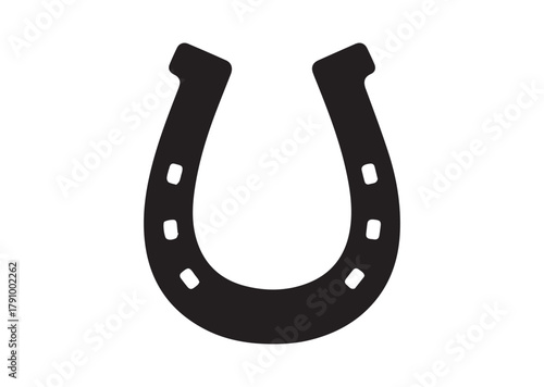 Horseshoe icon, Horseshoe silhouette vector