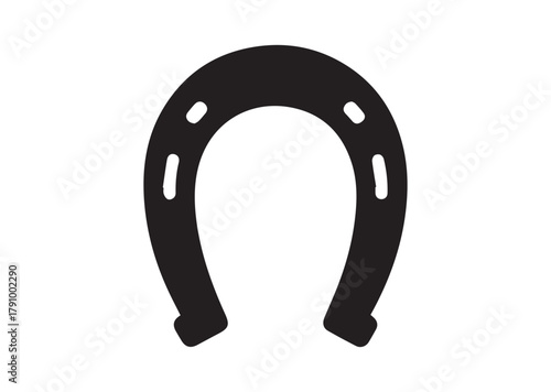 Horseshoe icon, Horseshoe silhouette vector