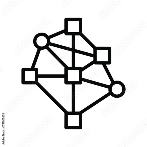 Network diagram with nodes and connections