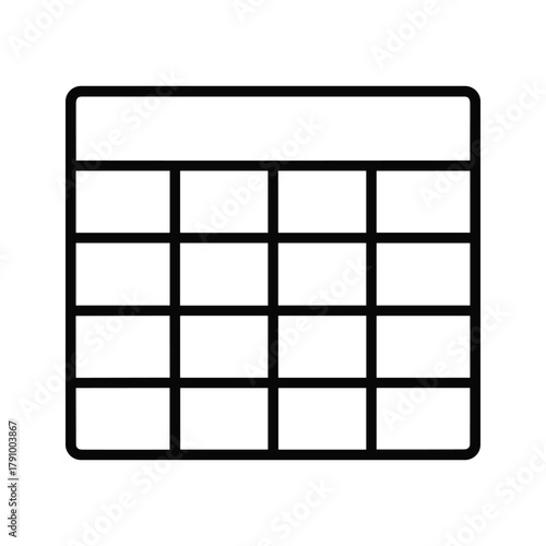 Simple grid table icon