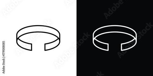 Bild auf Leinwand Bracelet icon logo design. symbol icon vector set