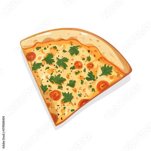 Simple flat 2D vector graphic of Lahmacun, modern icon look, displayed on a pure white background.