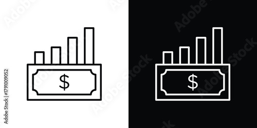 capital gain icon logo design. symbol icon vector set
