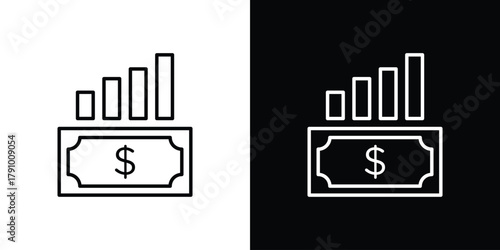 capital gain icon logo design. symbol icon vector set