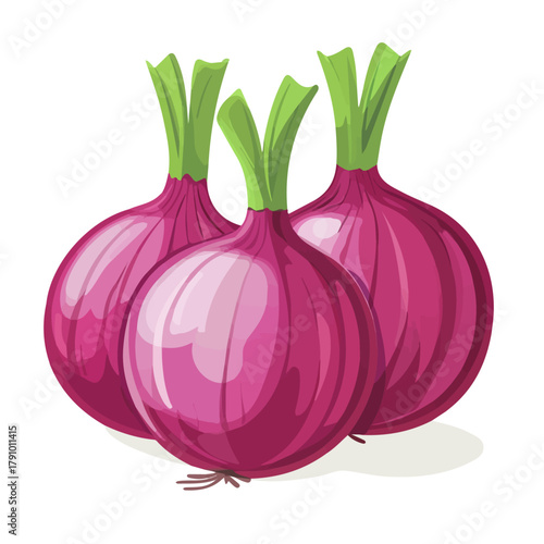 Simple flat 2D vector graphic of Pickled Onions, modern icon look, displayed on a pure white background.